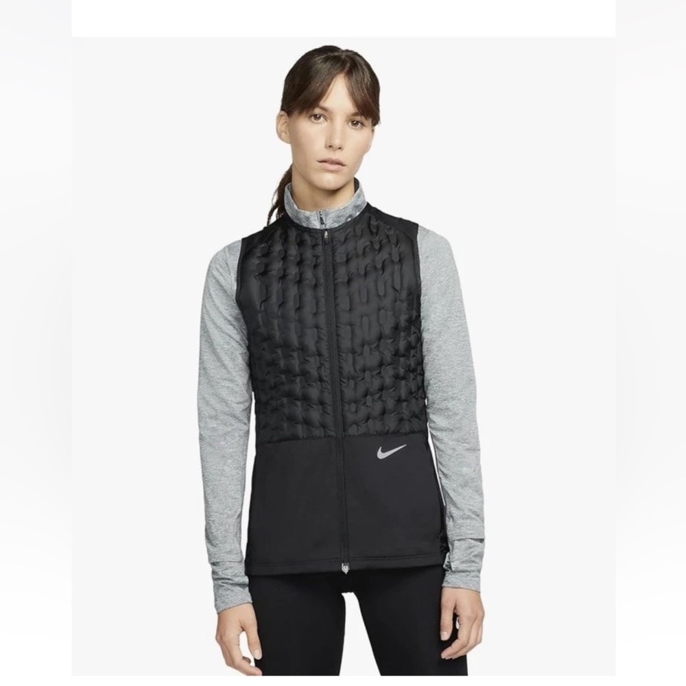 NIKE Womens Therma-FIT ADV Downfill Running Vest Black MRSP $180